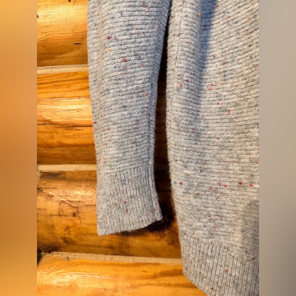 LOFT Heathered Gray Cowl Neck Sweater - Picture 8 of 11